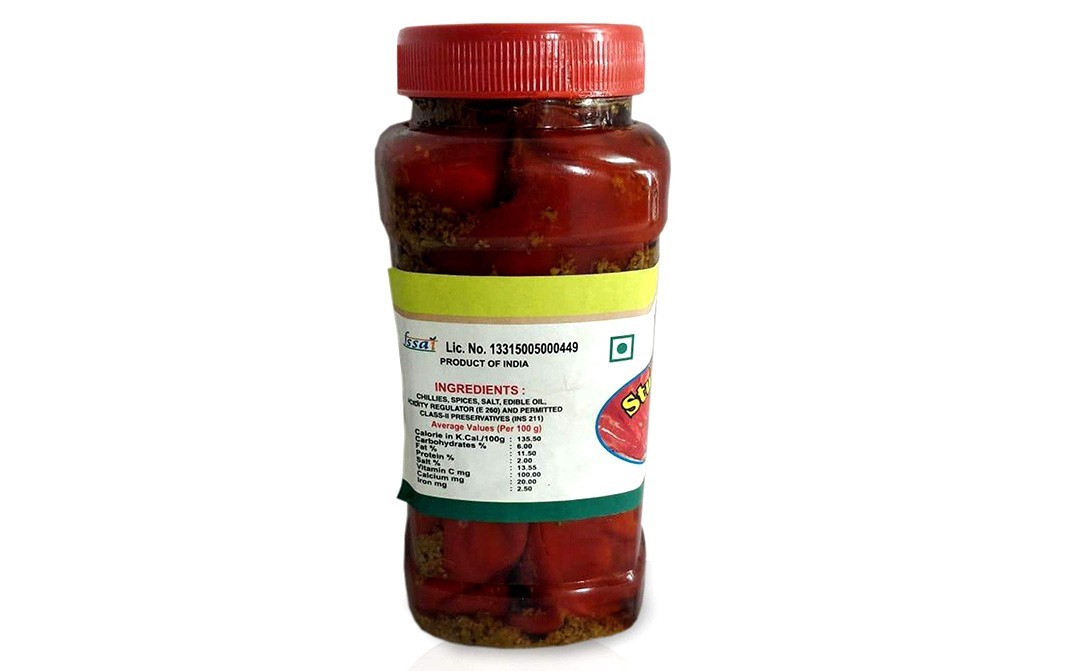 Harnarains Stuffed Chilly Pickle    Plastic Jar  399 grams
